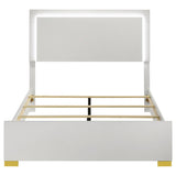 Marceline Wood Full LED Panel Bed White - 222931F
