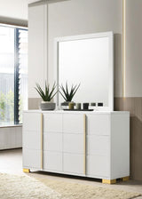 Marceline 6-drawer Dresser with Mirror White - 222933M