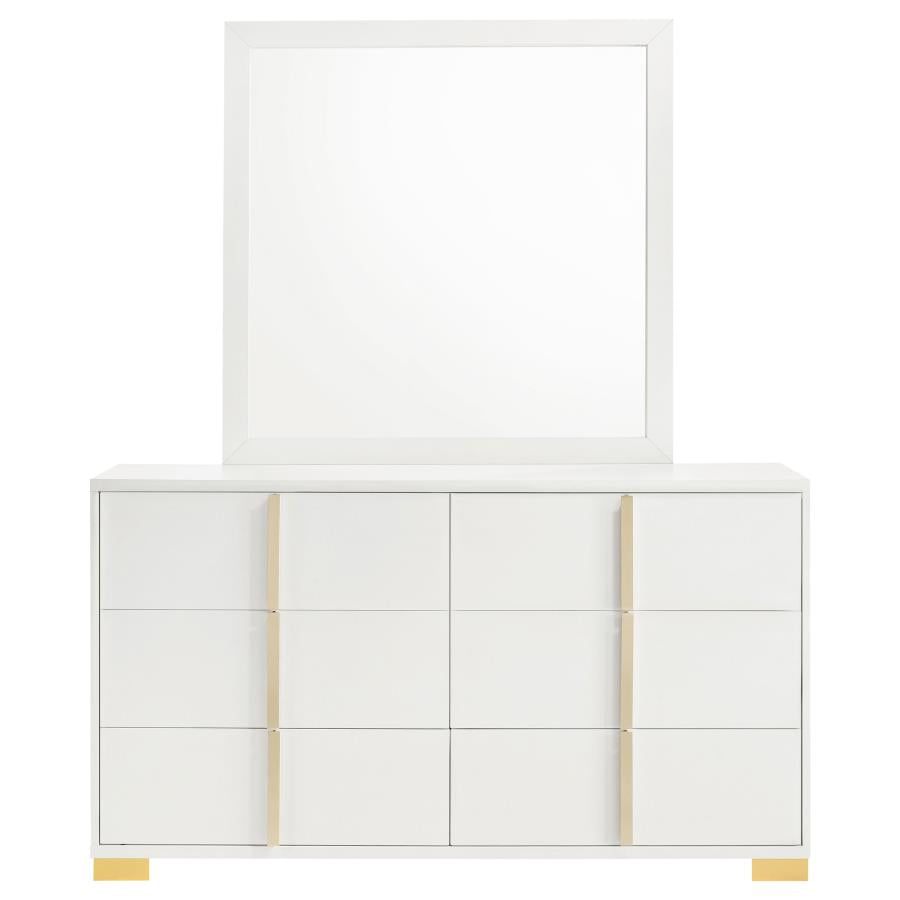 Marceline 6-drawer Dresser with Mirror White - 222933M