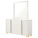 Marceline 6-drawer Dresser with Mirror White - 222933M
