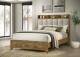 Henderson 57-inch Eastern King Bookcase Panel Bed Medium Oak - 222971KE