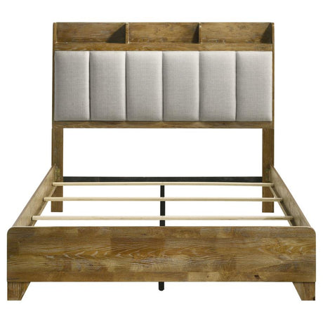 Henderson 57-inch Queen Bookcase Panel Bed Medium Oak - 222971Q
