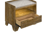 Henderson 1-drawer LED Nightstand Bedside Table Medium Oak - 222972