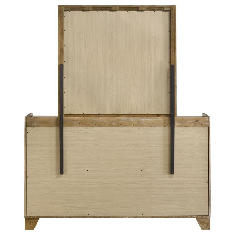 Henderson 6-drawer Bedroom Dresser with Mirror Medium Oak - 222973M