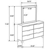 Henderson 6-drawer Bedroom Dresser with Mirror Medium Oak - 222973M