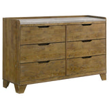 Henderson 6-drawer Bedroom Dresser Cabinet Medium Oak - 222973