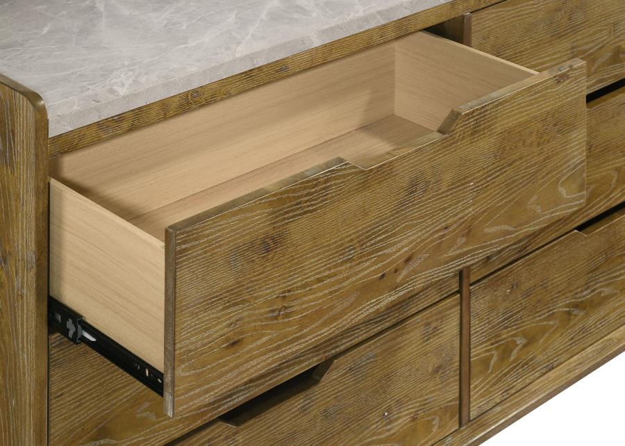 Henderson 6-drawer Bedroom Dresser Cabinet Medium Oak - 222973