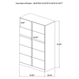 Ines 5-piece Eastern King Bedroom Set Grey and White High Gloss - 223091GRYKE-S5