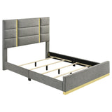 Ines 5-piece Queen Bedroom Set Grey and White High Gloss - 223091GRYQ-S5