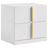 Ines 5-piece Queen Bedroom Set Grey and White High Gloss - 223091GRYQ-S5