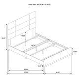 Ines 56-inch Fabric Upholstered Queen Panel Bed Grey - 223091GRYQ