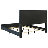 Ines 5-piece Eastern King Bedroom Set Navy and White High Gloss - 223091NVYKE-S5