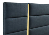 Ines 56-inch Fabric Upholstered Eastern King Panel Bed Navy - 223091NVYKE