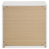 Ines 2-drawer Nightstand Bedside Table White High Gloss - 223092