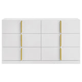 Ines 6-drawer Bedroom Dresser Cabinet White High Gloss - 223093