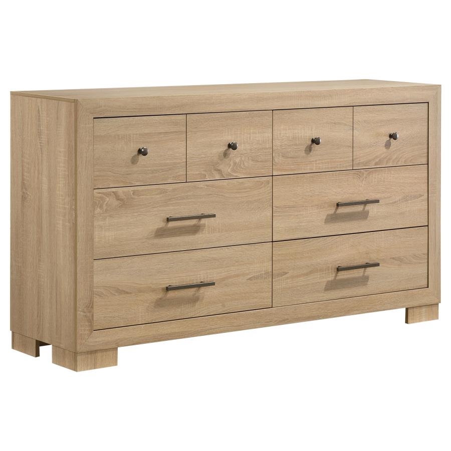 Arielle 5-piece Eastern King Bedroom Set Light Oak - 223111KE-S5