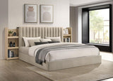 Arielle Eastern King Bookcase Panel Storage Bed Light Oak - 223111KE