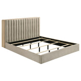 Arielle Eastern King Bookcase Panel Storage Bed Light Oak - 223111KE