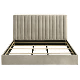 Arielle Eastern King Bookcase Panel Storage Bed Light Oak - 223111KE