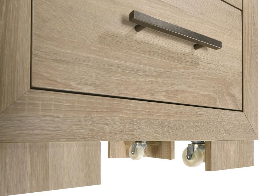 Arielle 4-piece Queen Bedroom Set Light Oak - 223111Q-S4