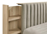 Arielle Queen Bookcase Panel Storage Bed Light Oak - 223111Q
