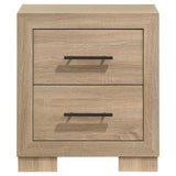 Arielle 2-drawer Bedroom Nightstand with Casters Light Oak - 223112