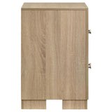 Arielle 2-drawer Bedroom Nightstand with Casters Light Oak - 223112