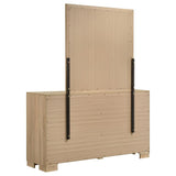 Arielle 6-drawer Bedroom Dresser with Mirror Light Oak - 223113M