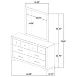 Arielle 6-drawer Bedroom Dresser with Mirror Light Oak - 223113M