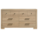 Arielle 6-drawer Bedroom Dresser Cabinet Light Oak - 223113