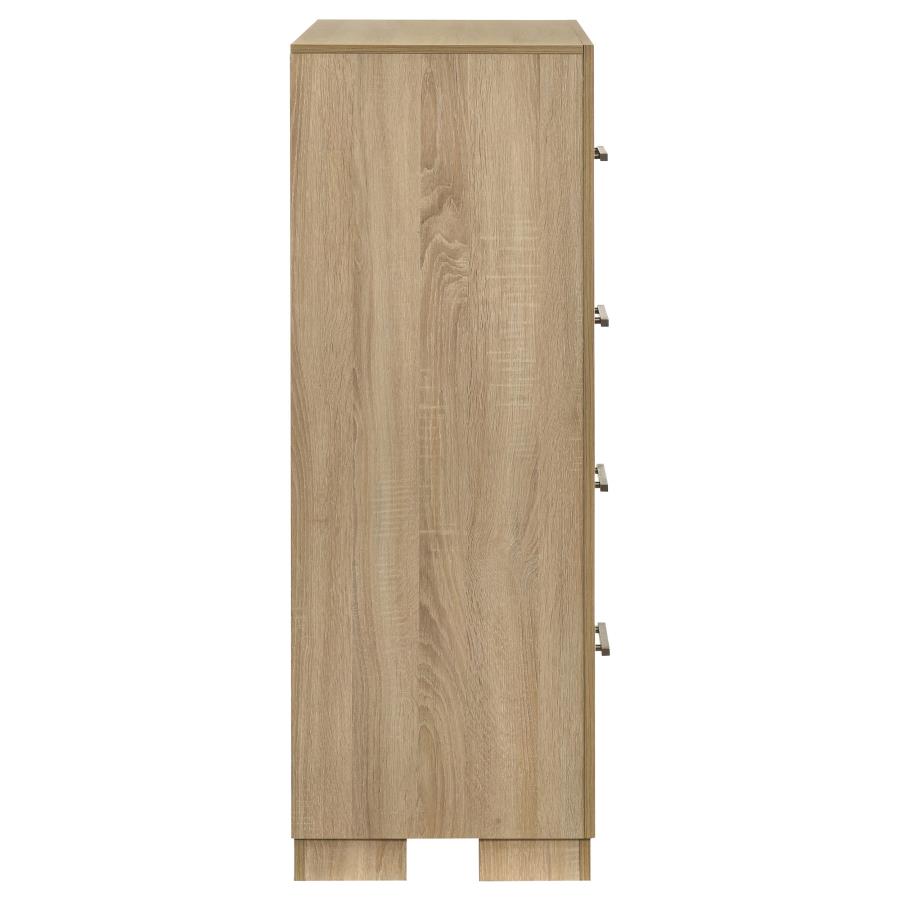 Arielle 4-drawer Bedroom Chest of Drawers Light Oak - 223115