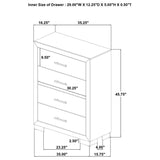 Arielle 4-drawer Bedroom Chest of Drawers Light Oak - 223115