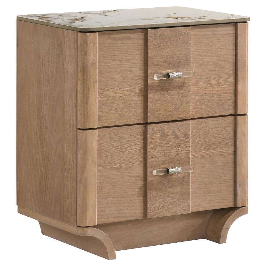 Leanne 5-piece Eastern King Bedroom Set Light Oak - 223131KE-S5