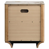Leanne 2-drawer Sinter Stone Top Nightstand Light Oak - 223132