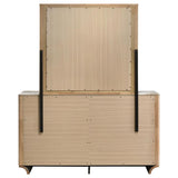Leanne 6-drawer Sinter Stone Top Dresser and Mirror Light Oak - 223133M