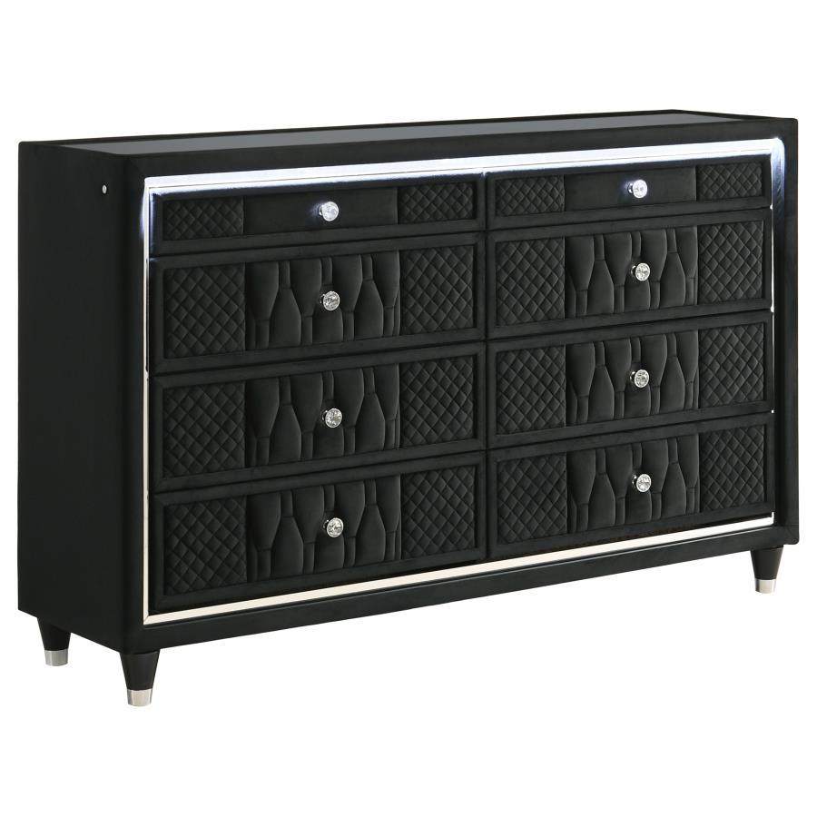Lorient 4-piece Eastern King Bedroom Set Black - 223161KE-S4