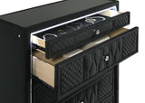 Lorient 5-piece Eastern King Bedroom Set Black - 223161KE-S5B
