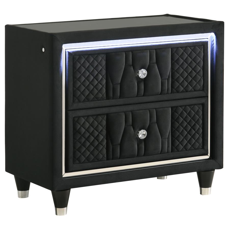 Lorient 4-piece Queen Bedroom Set Black - 223161Q-S4