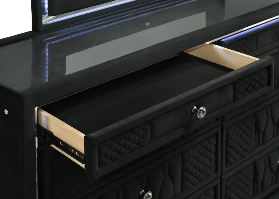 Lorient 4-piece Queen Bedroom Set Black - 223161Q-S4