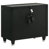 Lorient 2-drawer LED Nightstand with USB Black - 223162