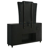 Lorient 8-drawer LED Flame Box Dresser and Mirror Black - 223163FBM
