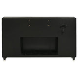Lorient 8-drawer LED Bedroom Flame Box Dresser Black - 223163FB