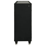 Lorient 8-drawer LED Bedroom Flame Box Dresser Black - 223163FB