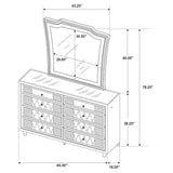 Lorient 8-drawer LED Dresser with Mirror Black - 223163M