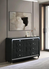 Lorient 8-drawer LED Bedroom Dresser Cabinet Black - 223163