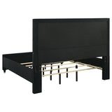 Ravenne 5-piece Velvet Upholstered Eastern King LED Bedroom Set Black - 223191KE-S5