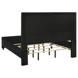 Ravenne Velvet Upholstered California King LED Panel Bed Black - 223191KW