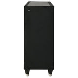 Ravenne 8-drawer Velvet Upholstered LED Dresser Cabinet Black - 223193