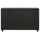 Ravenne 8-drawer Velvet Upholstered LED Dresser Cabinet Black - 223193