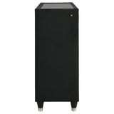 Ravenne 8-drawer Velvet Upholstered LED Dresser Cabinet Black - 223193